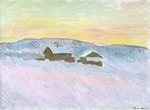 Monet, Claude - Norwegian Landscape. Blue Houses (Paysage de Norvège. Les maisons bleues)