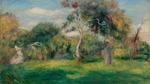 Renoir, Pierre Auguste - Meadow, trees and women