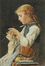Anker, Albert - Girl Knitting