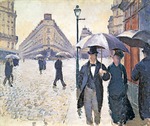 Caillebotte, Gustave - Sketch for Paris Street. Rainy Day