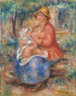 Renoir, Pierre Auguste - Aline Renoir Nursing her Baby