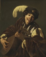 Terbrugghen, Hendrick Jansz - A Boy Playing the Lute (Hearing. From the Series The Five Senses)