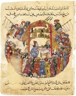 Anonymous - A physician takes care of a wounded person. Miniature from al-Hariri's Maqamat