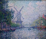 Signac, Paul - Rotterdam, the mill, the canal, the morning (Rotterdam. Le moulin. Le canal. Le matin)