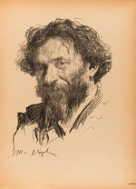 Serov, Valentin Alexandrovich - Portrait of the painter Ilya Yefimovich Repin (1844-1930)