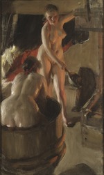 Zorn, Anders Leonard - Girls from Dalarna Having a Bath