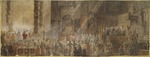 Desprez, Louis-Jean - King Gustav III of Sweden Attending Christmas Mass in St Peter's Basilica in Vatican, 1783