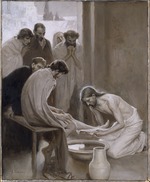 Edelfelt, Albert Gustaf Aristides - Christ washing the Feet of the Disciples