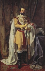 Höckert, Johan Fredrik - Portrait of the King Charles XV of Sweden (1826-1872)