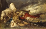 Makart, Hans - Valkyrie and a Dying Hero