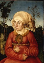 Cranach, Lucas, the Elder - Portrait of the Wife of Dr. Johann Stephan Reuss