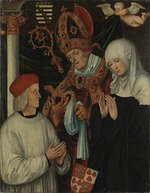 Cranach, Lucas, the Elder - Gabriel of Eyb, Bishop of Eichstätt, with Saints Willibald and Walburga