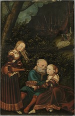Cranach, Lucas, the Elder - Lot and his Daughters