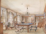 Alt, Franz - Biedermeier interior with a man sitting at a table