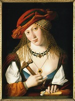 Veneto, Bartolomeo - Portrait of a Venetian Jewish lady with the attributes of Jael
