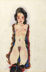 Schiele, Egon - Nude with Red Garters