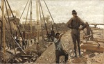 Breitner, George Hendrik - The pile driving on the Van Diemenstraat in Amsterdam