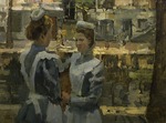 Israëls, Isaac - Servant Girls on the Leidsegracht