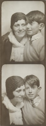 Anonymous - Two photos from an automatic photo booth: Olga and Paul Picasso