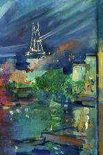 Korovin, Konstantin Alexeyevich - The Eiffel Tower at Night