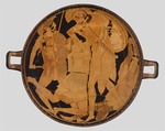 Penthesilea Painter - Cup with Achilles slaying Penthesilea. Red-figure pottery