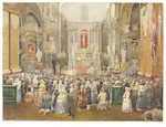 Sadovnikov, Vasily Semyonovich - Interior of a Church during Mass