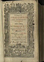Anonymous - Justinianus Corpus Iuris Civilis (Body of Civil Law). Frontispiece