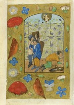 Anonymous - Harvesting Grapes in a Vineyard. Miniature from a Book of Hours.