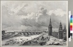 Cadolle, Auguste Jean Baptiste Antoine - View of the Moscow Kremlin and the Kamenny Bridge (Greater Stone Bridge)