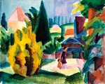 Macke, August - In the Castle Garden of Oberhofen