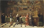 Robert-Fleury, Joseph Nicolas - Galileo Galilei (1564-1642) before members of the Holy Office in the Vatican in 1633