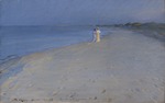 Krøyer, Peder Severin - Summer evening on the south beach of Skagen. Anna Ancher and Marie Krøyer
