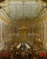 Mijtens (Meytens), Martin van, the Younger - Wedding Supper in the Redoute Hall of the Vienna Hofburg, 1760
