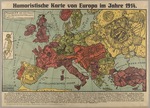 Lehmann-Dumont, Karl - Humorous Europe Map in 1914