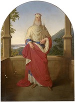 Rieder, Wilhelm August - Saint Leopold in front of a Danube view and the Leopoldsberg in the background