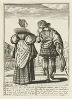 Picart, Jean - A fashionably dressed couple with a diamond ring