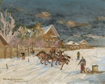 Korovin, Konstantin Alexeyevich - Russian village in winter