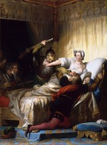 Fragonard, Alexandre-Évariste - Scene in the bedroom of Marguerite de Valois during the St. Bartholomew's Day massacre
