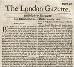 Historic Object - The London Gazette