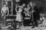 Anonymous - Johannes Gutenberg in his workshop