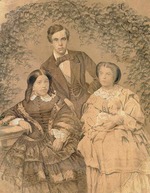 Anonymous - Sergei Mikhailovich Tretyakov with his wife Elizaveta Tretyakova and her sister Anna Alexeeva