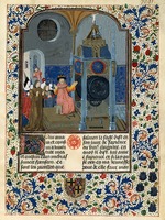 Master of Margaret of York - Louis de Gruuthuse before an astronomical clock (From: Horloge de Sapience by Henri Suso)