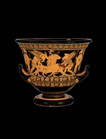 Euphronios, Attic vase painter - The Euphronios Krater (Sarpedon krater). Sarpedon's body carried by Hypnos and Thanatos