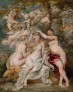 Rubens, Pieter Paul - The nymphs crowning the Goddess of Abundance