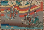 Kunisada (Toyokuni III), Utagawa - From the series Sono sugata yukari no utsushi-e (Magic Lantern Slides of That Romantic Purple Figure)
