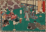 Kunisada (Toyokuni III), Utagawa - From the series Sono sugata yukari no utsushi-e (Magic Lantern Slides of That Romantic Purple Figure)