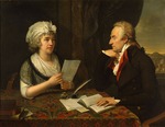 Fabre, François-Xavier Pascal, Baron - Portrait of the poet Count Vittorio Alfieri (1749-1803) and Princess Louise of Stolberg-Gedern (1752-1824), Countess of Albany
