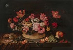 Assteyn, Bartholomeus Abrahamsz. - Basket of flowers and shells 