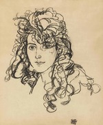 Schiele, Egon - Girl's head (Frau Sohn) 