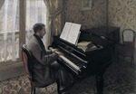 Caillebotte, Gustave - Young Man Playing the Piano (Martial Caillebotte)